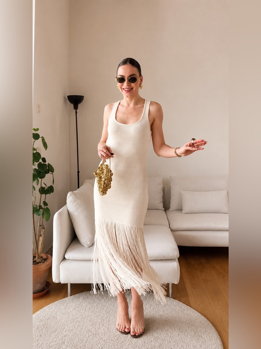 VIRAL NEW ZARA TONE FRINGE DRESS SIZE L 
🚨NO DISCOUNT - Picture 4 of 14